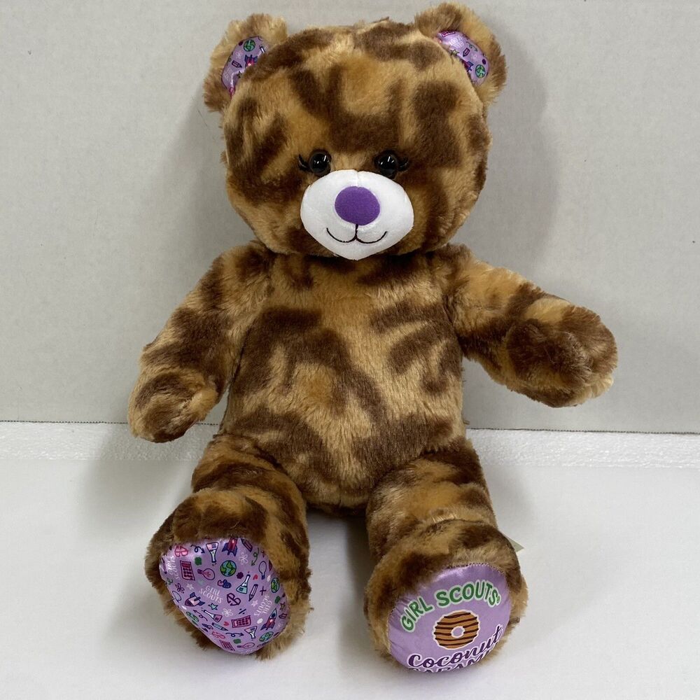 Build A Bear Girl Scout Coconut Caramel Cookie Bear w/swirly coconut caramel fur